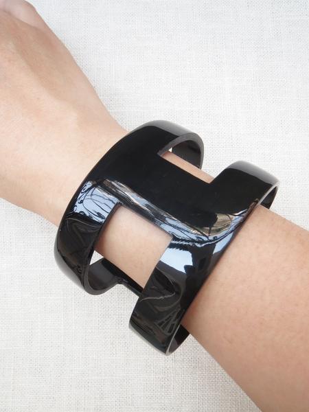 Lacquered Horn Bangle Bracelet