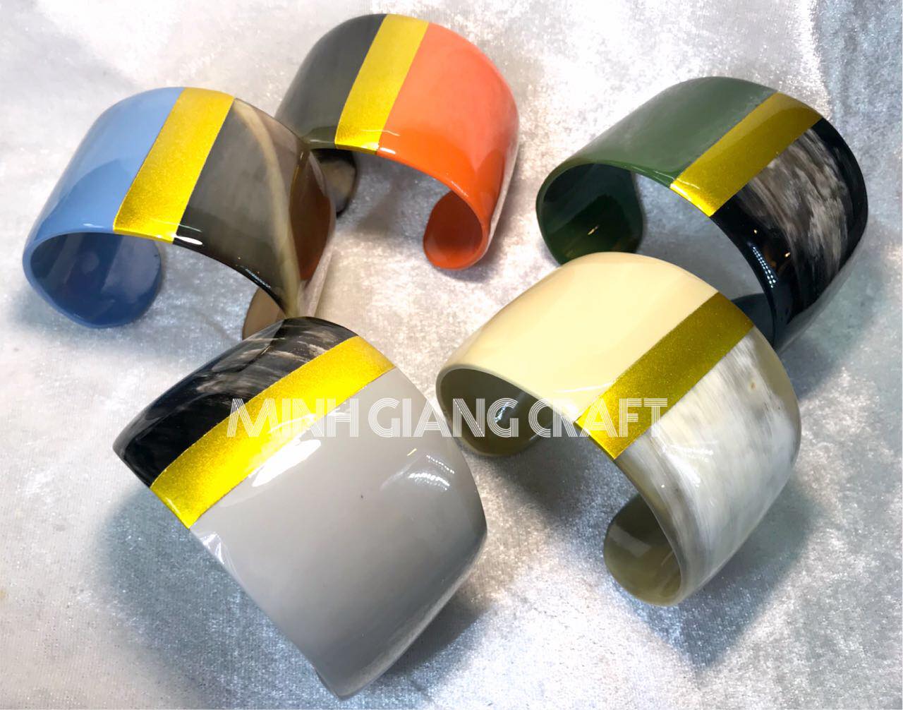 Lacquered Horn Bangle Bracelet