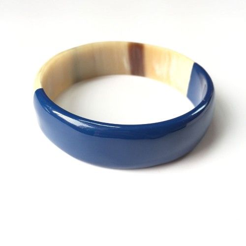 Lacquered Horn Bangle Bracelet